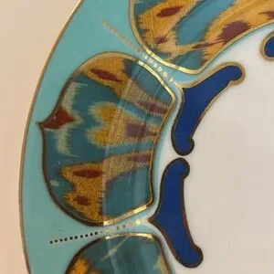 Anthropologie Forbury Salad Plate 8” Turquoise Gold