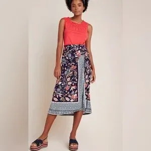 Anthropologie Maeve Fiorenza Midi Skirt Boho Hippie - Size Small