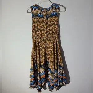 Anthropologie Maeve Imogen Mini Daisy Sleeveless Handkerchief Midi Dress