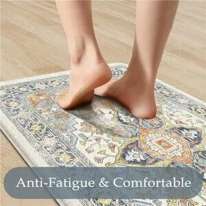 Anti Fatigue Kitchen Mat Set Cushioned Non Slip Floor Rugs Farmhouse Runner