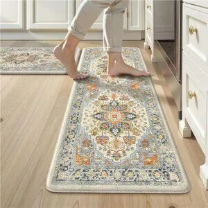 Anti Fatigue Kitchen Mat Set Cushioned Non Slip Floor Rugs Farmhouse Runner