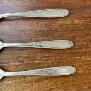 Antique 1921 Oneida Community Plate Grosvenor Teaspoons Set Of 5 No Monogram
