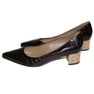 ANYI LU POINTED HEEL SQUARE TOE HANDMADE IN ITALY HEELS WOMEN SIZE EU40/US10
