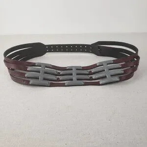 Apple Acc of NY Leather Corset Belt Apocalypse Avant Garde Brutalist Fits 29-34"