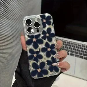 Apple iPhone 16 Pro/Max Shiny Floral phone case