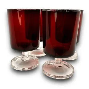 Arcoroc Luminarc France Cavalier Ruby Red Glass 6oz 4" Wine Cocktail Cordial 4