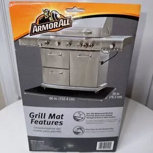 Armor All Deluxe X-Large Black Grilling Mat - 30" X 60" Waterproof Non-Slip