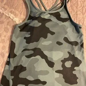 Army Camo Workout Top All In Motion Women's Size 14
