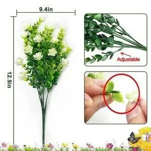 Artificial Floral Bouquet Outdoor Indoor Fake Flower Arrangement Home Decor