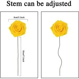 Artificial Flowers 25Pcs Fake Flowers Fall Roses Perfect For DIY Wedding Bouquet
