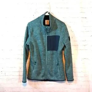 Ascend Women's Gray Teal Full-Zip Jacket L