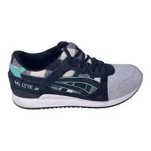 ASICS GEl LYTE Lll FLanel Tongue Running Mens Size 10.5 Black Plaid Sneakers