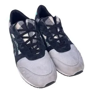 ASICS GEl LYTE lll FLanel Tongue Running Mens Size 10.5 Black Plaid Sneakers