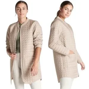 Athleta Grandview PrimaLoft Lightweight Quilted Puffer Coat Abalone XXS Like New
