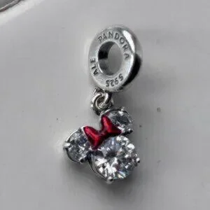 Authentic Disney Minnie Mouse Silhoutte Dangle Pandora Charm