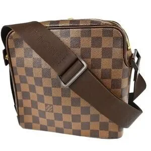 Authentic Louis Vuitton Damier Olaf PM Shoulder Bag MI1024