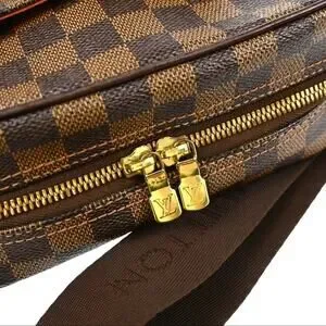 Authentic Louis Vuitton Damier Olaf PM Shoulder Bag MI1024