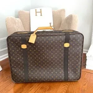 Authentic Louis Vuitton Satellite 70 Luggage Bag Brown Monogram Canvas