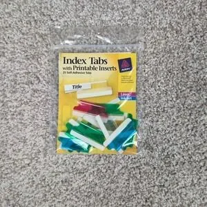 Avery Index Tabs with Printable Inserts Self-Adhesive Label Dividers