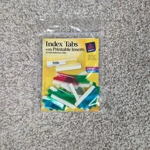 Avery Index Tabs with Printable Inserts Self-Adhesive Label Dividers