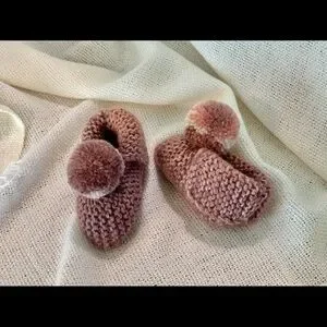 Baby Booties 0-3 Months Baby Shoes With Pompons Newborn Socks Baby Sho…