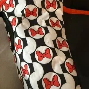 Baby Disney Minnie Mouse Black And Red Diaper Bag Tote Bag Carry All