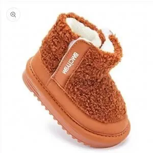 Baby & Toddler Winter Boots Fuzzy Size 5 Brown