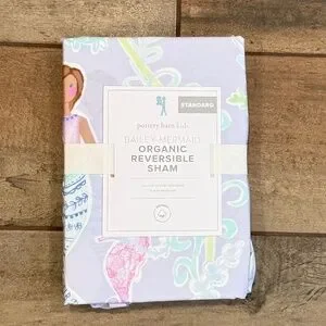 Bailey Mermaid Organic Reversible Sham - PBK