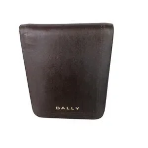 Bally Men's Smooth Brown Leather Bi-Fold Wallet