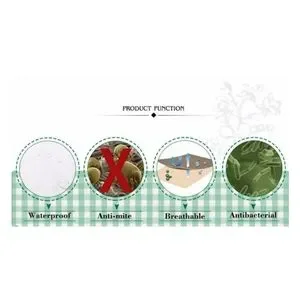 Bamboo Waterproof And Cooling Twin Mattress Protector And Pillow Cover Protector