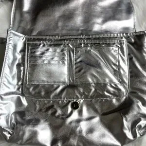 Ban.Do Metallic Silver Logged On Laptop Bag NWOT