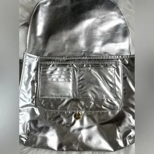 Ban.Do Metallic Silver Logged On Laptop Bag NWOT