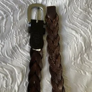 Banana Republic Dark Brown Braided Leather Belt