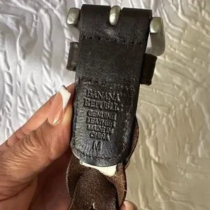 Banana Republic Dark Brown Braided Leather Belt