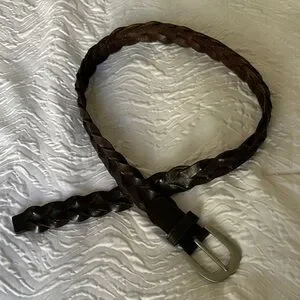 Banana Republic Dark Brown Braided Leather Belt