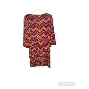 Banana Republic Women's Stretch Geometric Colorblock Dress Sz Large Stretch