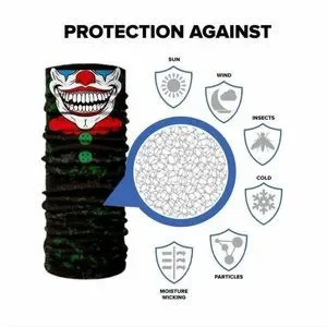 Bandana Neck Gaiter Skull Face Mask Bandanas Tube Breathable Rave Face Scarf US