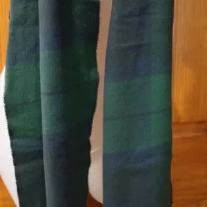 Barbour Green And Blue Plaid Scarf