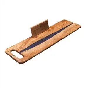 Bath Board- Apple Wood W/ Violet Accent