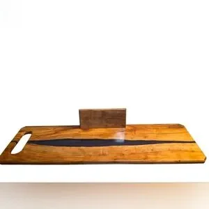 Bath Board- Apple Wood W/ Violet Accent