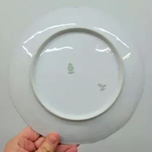 Bavaria Handpainted Violets Porcelain Plate