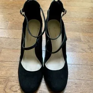 BCBG Leissa Black Block Heels Pumps Size Black - 9M