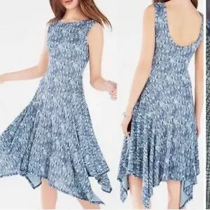 BCBGMaxAzria Eleyna PURPLE Striped Jacquard Dress