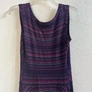 BCBGMaxAzria Eleyna PURPLE Striped Jacquard Dress