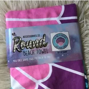 Be A Mermaid Make Waves Round Fringe Towel