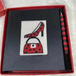 Beaded Purse & Shoe Fashion Design Journal & Pen
