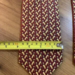 Beaufort Tie Rack Yellow Lab Dog Printed Novelty Animal Silk Tie Made Italy Red