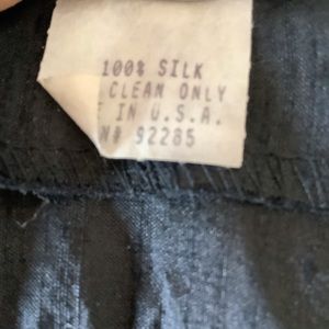 Bebe Silk Skirt 6 Black Embellished Hem