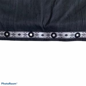 Bebe Silk Skirt 6 Black Embellished Hem