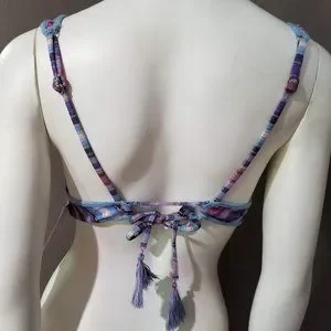 BECCA South Coast Teagan Metallic Striped Bikini Top